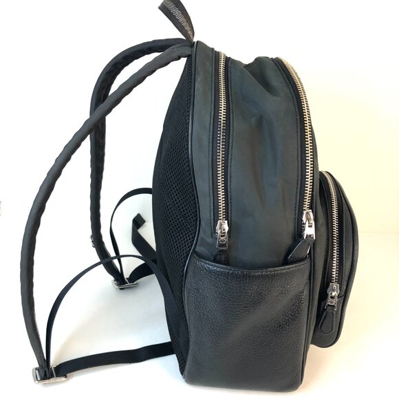 Authentic Coach Court Backpack in Black Nylon & Refined Pebble Leather AUTHENTIC - Picture 2 of 16